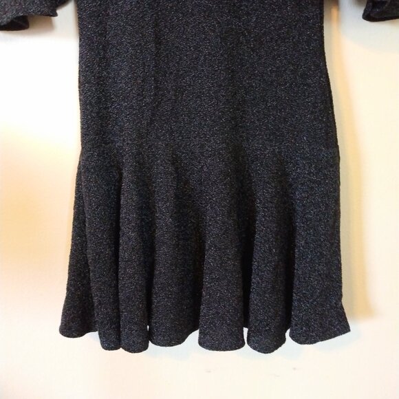 Black Halo Coralia Tie Neck Sparkle Minidress Size 6 - Picture 5 of 7